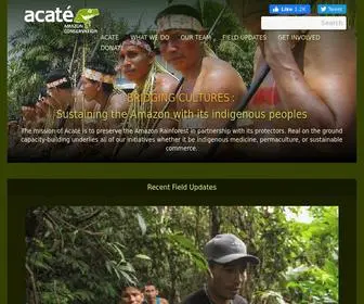 Acateamazon.org(Acaté is a non) Screenshot