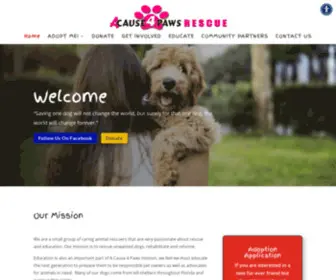 Acause4Pawsrescue.org(A Cause 4 Paws) Screenshot