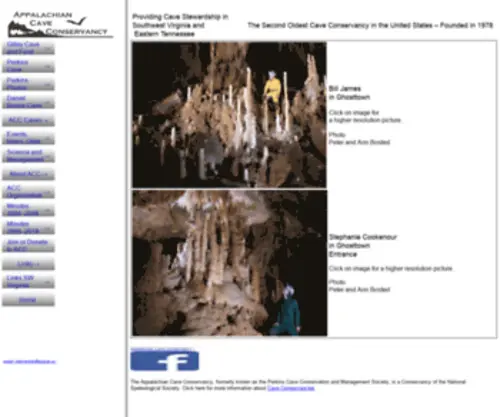 Acave.us(Appalachian Cave Conservancy) Screenshot