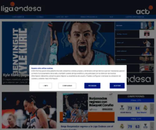 ACB.com(Página oficial de la Liga Endesa y de la Asociación de Clubes con resultados) Screenshot