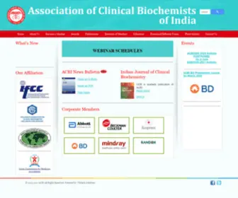 Acbindia.org(Association of Clinical Biochemists) Screenshot