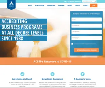 ACBSP.edu(Accreditation Council for Business Schools and Programs) Screenshot