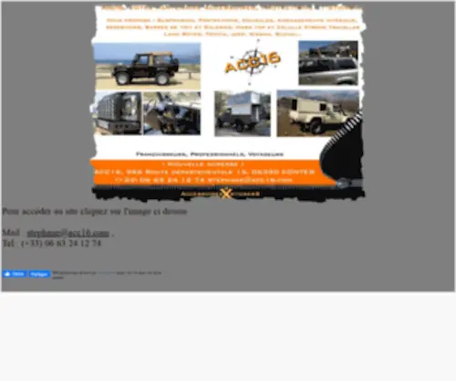 ACC16.com(Accessoires 4x4 suspensions 4x4 protection 4x4 stickers et autocollants 4x4 land rover jeep nissan toyota suzuki) Screenshot