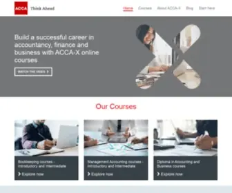 Acca-X.com(ACCA-X online courses in accounting, business and finance) Screenshot