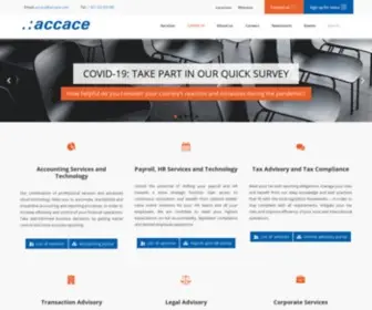 Accace.com(Outsourcing and advisory services in Europe) Screenshot