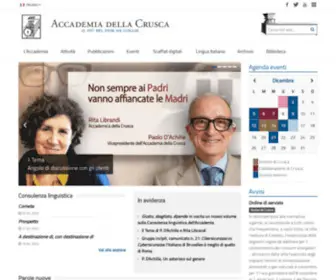 Accademiadellacrusca.it(Pagina d'entrata) Screenshot