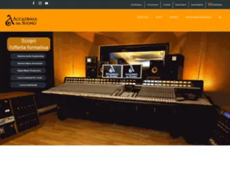 Accademiadelsuono.it(Diplomi Universitari & Corsi Audio Engineer & Music Production) Screenshot