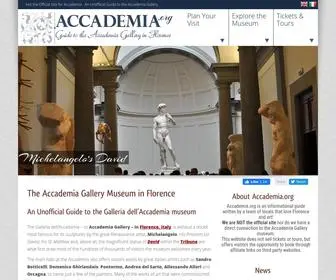 Accademia.org(Accademia Gallery in Florence) Screenshot