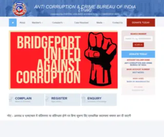 Accbionline.com(ANTI CORRUPTION & CRIME BUREAU OF INDIA) Screenshot