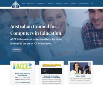 Acce.edu.au(Australian Council for Computers in Education) Screenshot