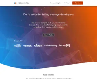 Accelerate.io(Home) Screenshot
