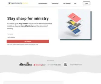 Acceleratebooks.com(Accelerate distills theology books to key insights that you can quickly grasp. Each book summary) Screenshot