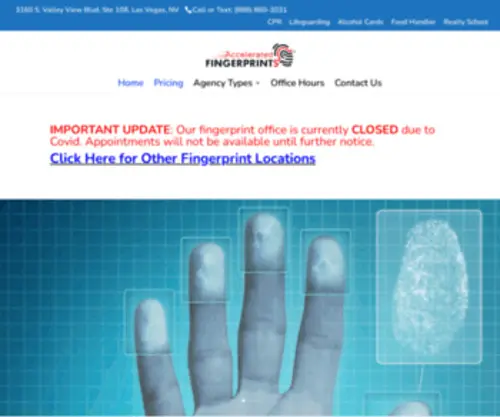 Acceleratedfingerprints.com(Accelerated Fingerprints®) Screenshot