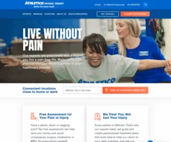 Acceleratedrehab.com(Athletico remains open as a provider of essential services and) Screenshot