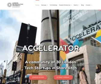 Accelerator-London.com(Home of London's best startups and London Met Student Enterprise) Screenshot