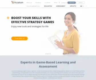 Accelium.com(Game based education and training) Screenshot