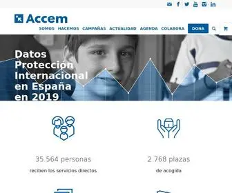 Accem.es(Accem ONG que trabaja para mejorar la calidad de vida de refugiados) Screenshot
