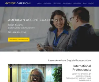 Accent-American.com(American Accent Coaching Accent American) Screenshot