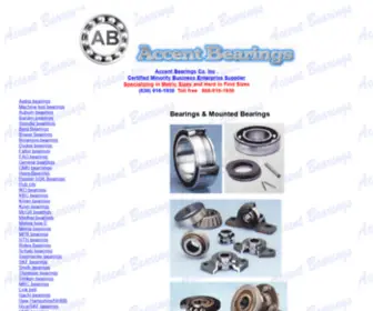 Accentbearing.com(Aetna Ball bearings Barden bearings Bower bearings Browning bearings Fafnir bearings FAG bearings Heim Hoover NSK Hub City INA KBC Koyo Link Belt McGill Mieter Moline Morse MRC Nachi New Hampshire Nice SKF NTN Pacific Pobco Plastic Rexnord RBC RHP Rollway) Screenshot