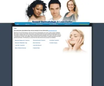 Accentderma.com(Accent Dermatology and Laser Center) Screenshot