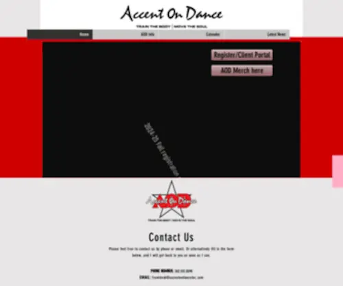 Accentondanceinc.com(Dance studio) Screenshot