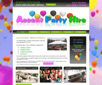 Accentpartyhire.com.au(For All Of Your Party Hire Needs) Screenshot