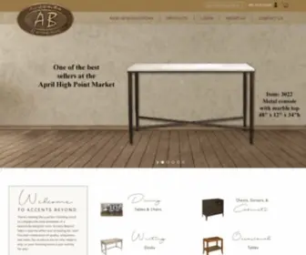 Accentsbeyond.com(Producer of fine furniture) Screenshot
