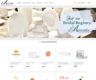 Accentshomeandgifts.com(Fine Home Interiors and Gifts) Screenshot