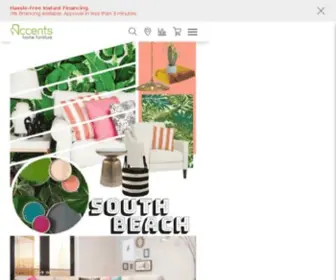 Accentshomefurniture.com(Custom Furniture) Screenshot