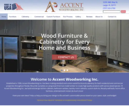 Accentwoodworking.com(Wood Furniture & Cabinetry) Screenshot