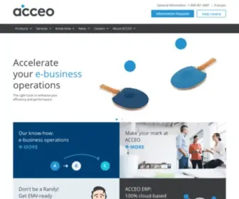 Acceo.com(ACCEO Solutions) Screenshot