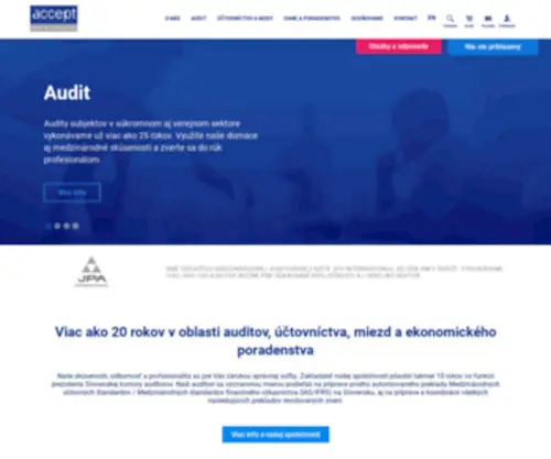 Acceptaudit.sk(ACCEPT AUDIT & CONSULTING) Screenshot