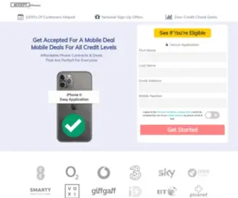 Acceptphones.com(We help customers find a phone contract despite bad credit) Screenshot