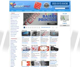 Acceptprint.com(High Gloss Business Cards) Screenshot