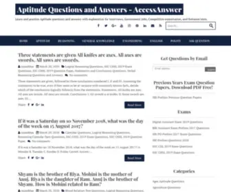 Accessanswer.online(Aptitude Questions and Answers) Screenshot