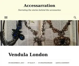 Accessarration.com(Narrating the stories behind the accessories) Screenshot