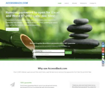 Accessback.com(Remove passwords for Excel and Word) Screenshot