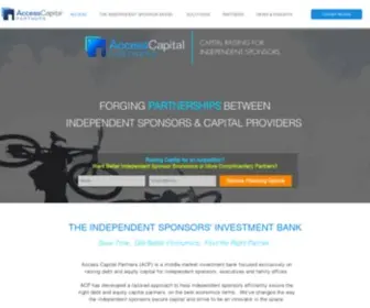 Accesscappartners.com(Independent Sponsor Financing) Screenshot