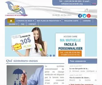 Accesscarerdc.org(Bienvenue) Screenshot