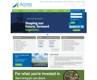 Accesscu.ca(Access Credit Union) Screenshot