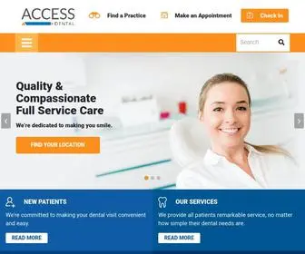Accessdental.com(Access Dental is now part of Western Dental Family) Screenshot