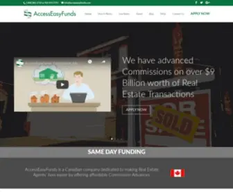 Accesseasyfunds.com(Real Estate Commission Advance Company Canada) Screenshot