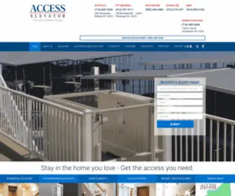 Accesselevator.com(Stairlifts in Pittsburgh PA with Home Elevators and Wheelchair Lift in Erie) Screenshot