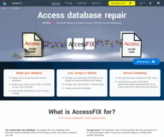 Accessfix.com(The best repair software for accdb & mdb Access database files) Screenshot