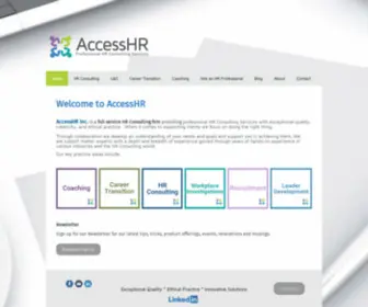 Accesshrinc.com(Strategic Human Resources Consulting Home) Screenshot