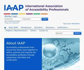 Accessibilityassociation.org(International Association of Accessibility Professionals) Screenshot