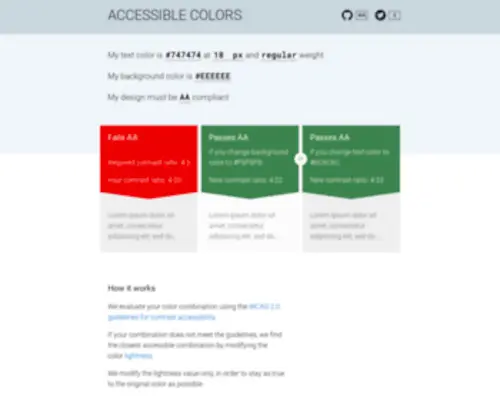 Accessible-Colors.com(Accessible Colors) Screenshot