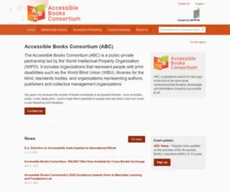 Accessiblebooksconsortium.org(Accessible Books Consortium) Screenshot