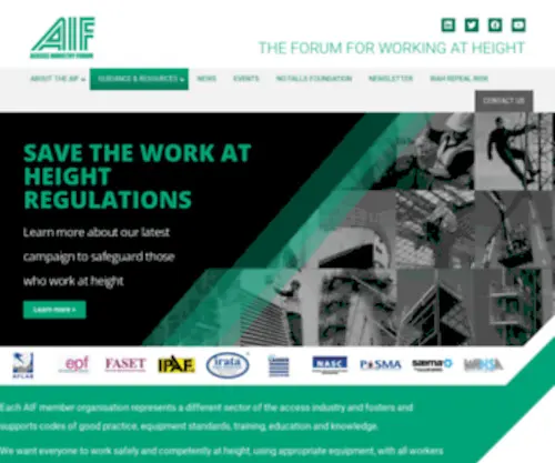 Accessindustryforum.org.uk(Advancing safety when working at height) Screenshot