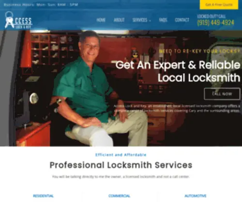 Accesslockandkeycary.com(Access Lock & Key) Screenshot
